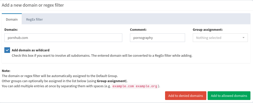 banned a website